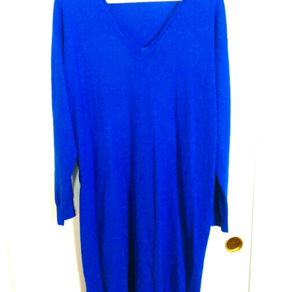 V-neck Sweater Dress